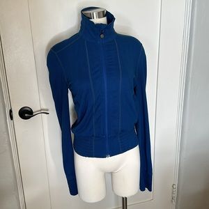 Lululemon blue and black chevron workout jacket